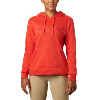 Columbia Logo, Sudaderas Con Capucha Rojos Para Mujer | 784613-EFK